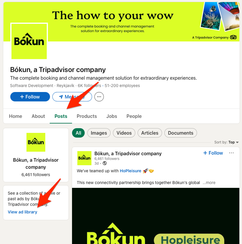 Bokun Linkedin Ad Link