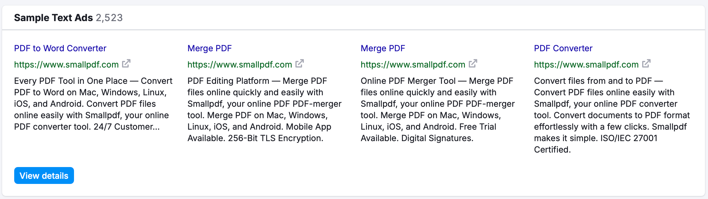 Small PDF Ads